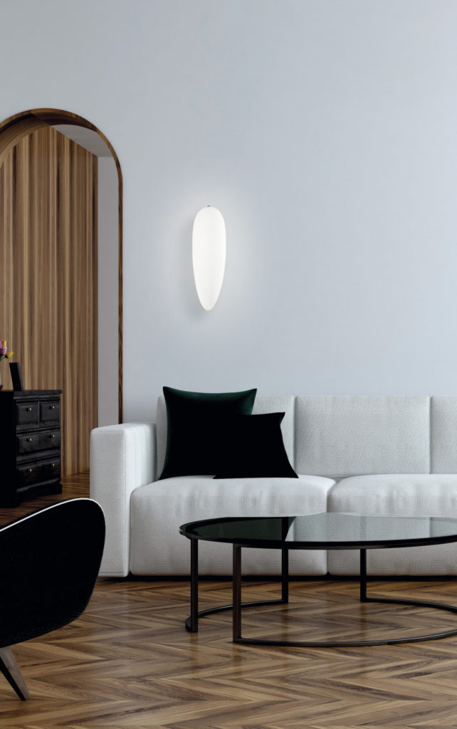 White living room, white sofa, armchairs