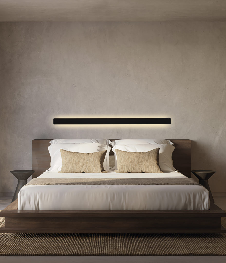 3d rendering of a Mykonos minimal cool luxurious hotel bedroom.