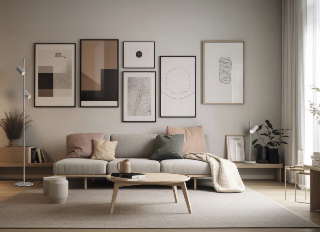 interior: Serene and harmonious space adorned with natural tones
