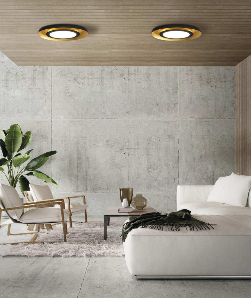 Modern natural interior design of living room with white sofa an